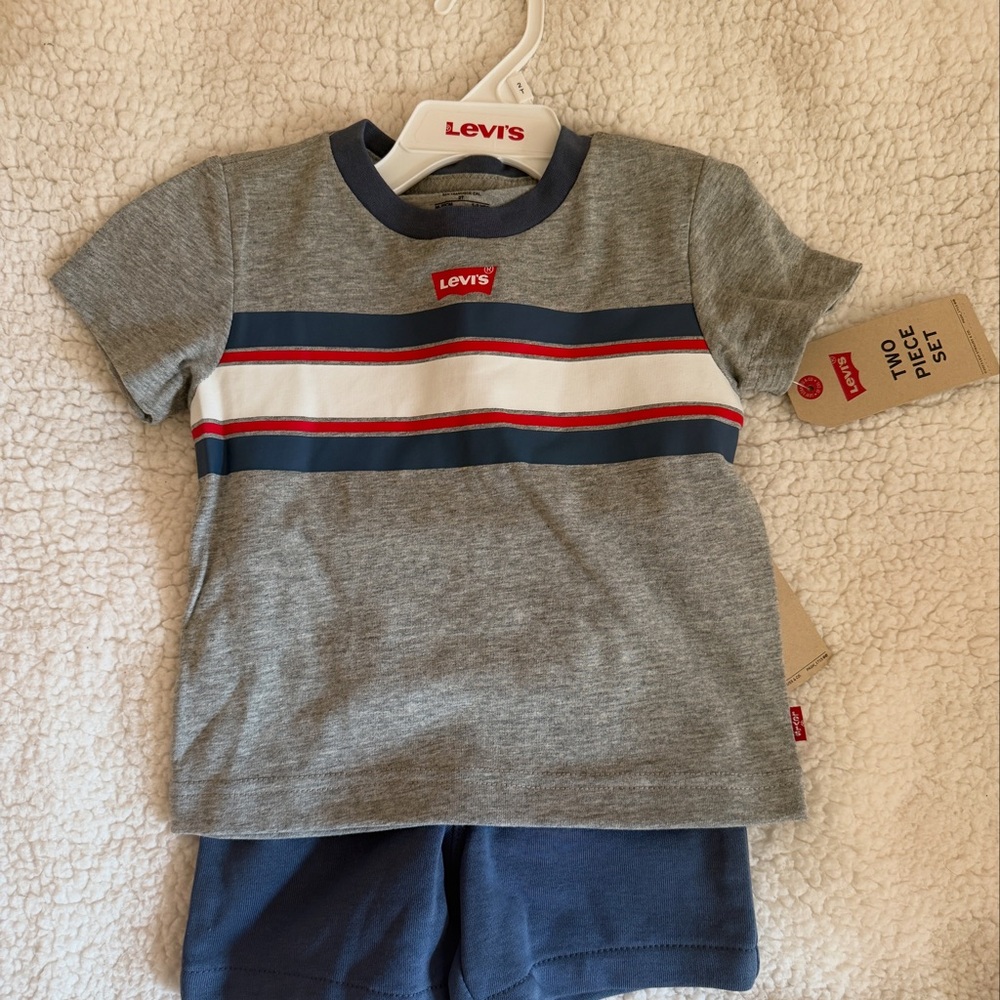 Levi's Gray and Navy Toddler Set
